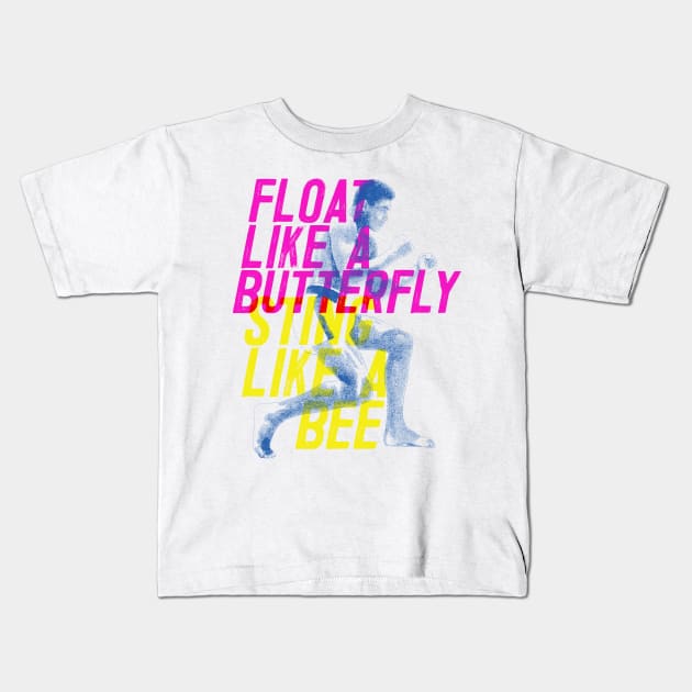 Float like a Butterfly ALi Kids T-Shirt by Aefe